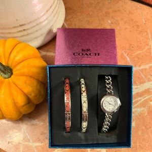 Coach watch and bangle set